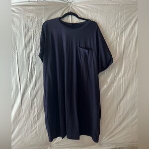 Shein Curve Navy Blue Mini T-Shirt Dress Size 3XL